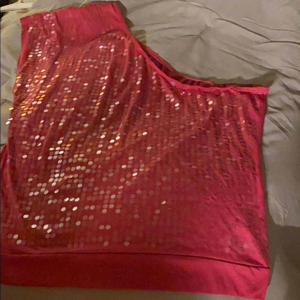 Vanity Asymmetrical Sequins top